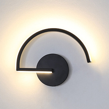 Decor Lighting Lamps - Moderne Scandinavische LED-wandlamp, minimalistische zwarte geometrische