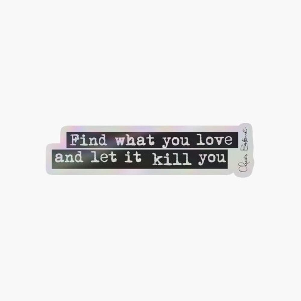 Lighting Mcqueen Bedroom Decor - Bukowski quote Holografische sticker voor laptop