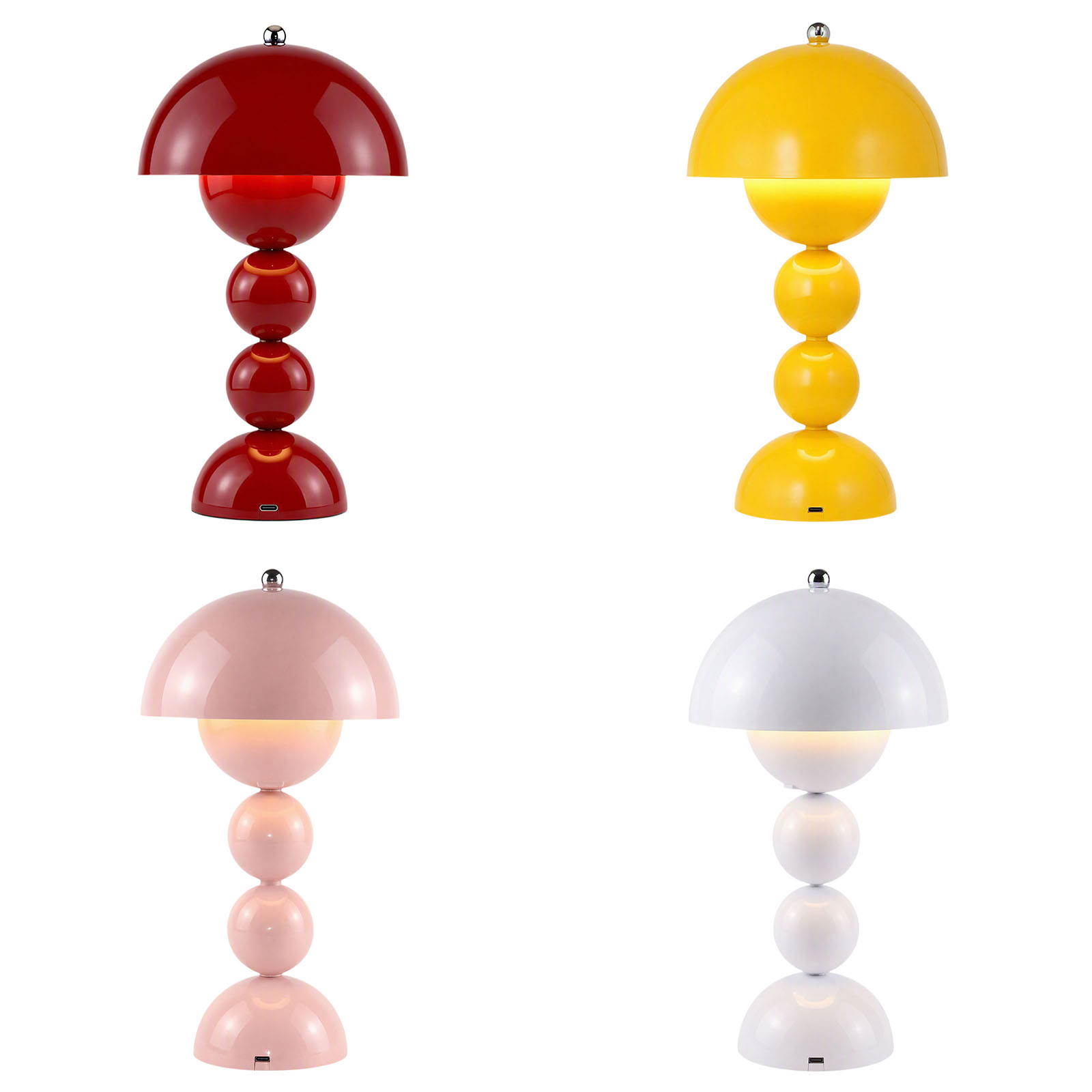Lighting Decor Bedroom - Vintage paddenstoel tafellamp USB LED 3