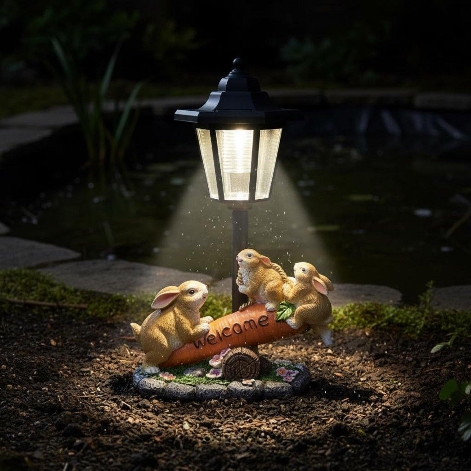 Zonne-aangedreven konijnenbeel - Lighting Decoration Ideas recensie en prijs