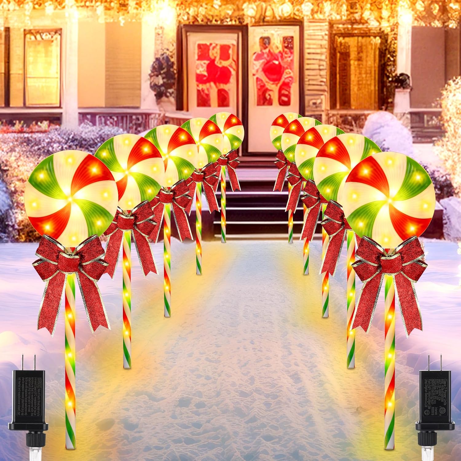 Kerstpadmarkeringen, 10 stuks, - Lighting Christmas Decor recensie en prijs