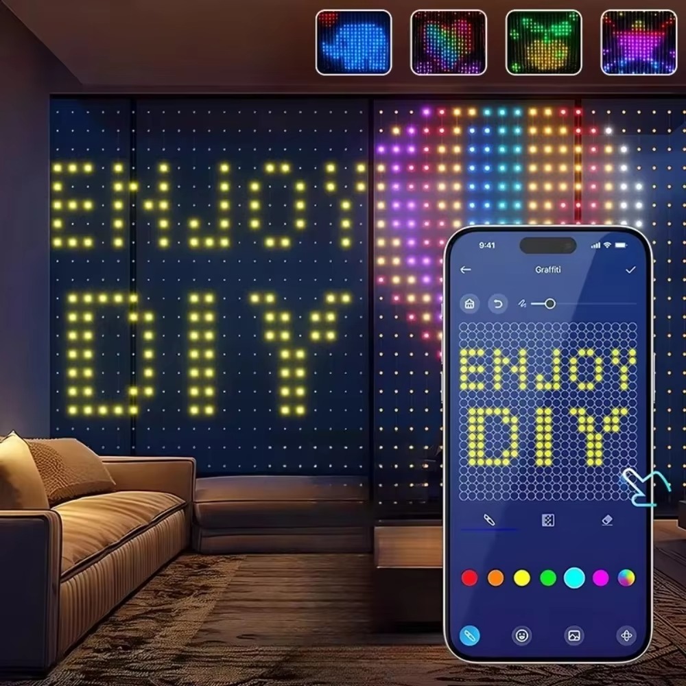 Op maat gemaakte DIY gordijnve - Lighting Christmas Decor recensie en prijs