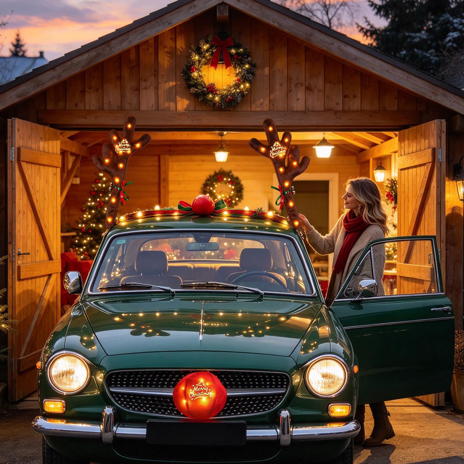 Kerstauto-antleren met verlich - Up Lighting Decor recensie en prijs